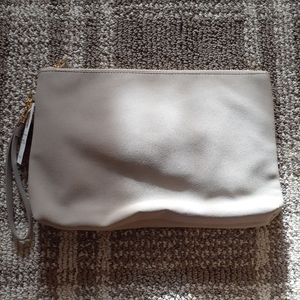 Old Navy Faux suede clutch Make up bag